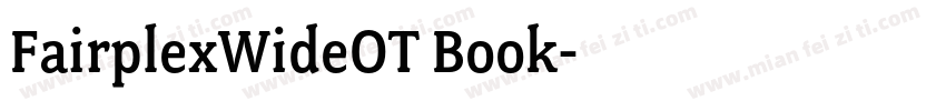 FairplexWideOT Book字体转换